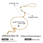 18K Gold Waterproof Color Gem Hand Chain Bracelet