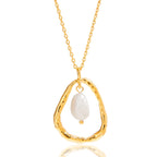 18K Gold Pearl Whisper Dainty Pendant Necklace