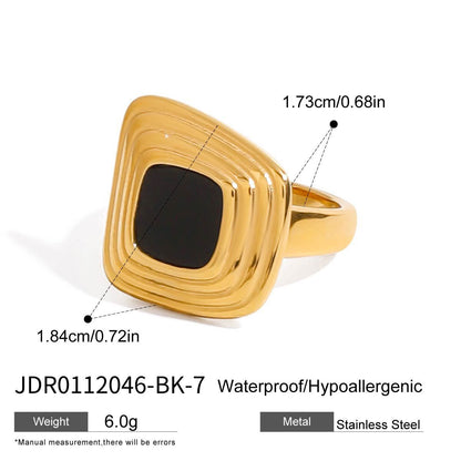 18K Gold Golden Age Black Onyx Statement Stud Earrings