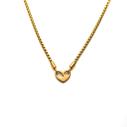 18K Gold I Am Worthy Heart Necklace