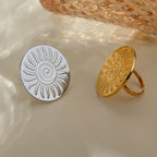 18K Gold Bright Sun Statement Ring