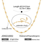 18K Gold Heaven Sent Angel Wing Pendant Star Dainty Chain Layered Necklace Set