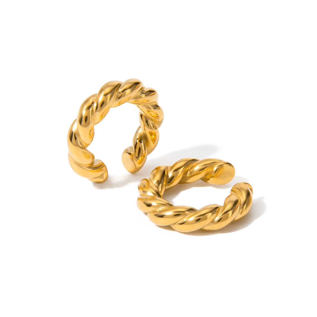 18K Gold Twisted Ear Cuff