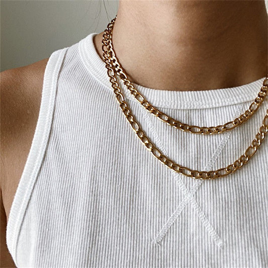 18K Gold Figaro Chain Necklace