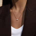 18K Gold Perfect Match Pendant Rope Chain Necklace Set