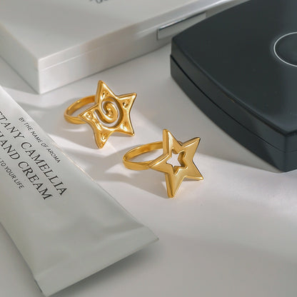 18K Gold Born to Shine Star Statement Ring