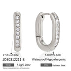 18K Gold and Silver Midnight Tease CZ Small Hoop Huggie Earrings