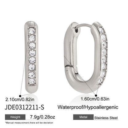 18K Gold and Silver Midnight Tease CZ Small Hoop Huggie Earrings