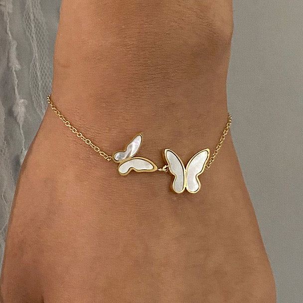 18K Gold Butterfly Bracelet