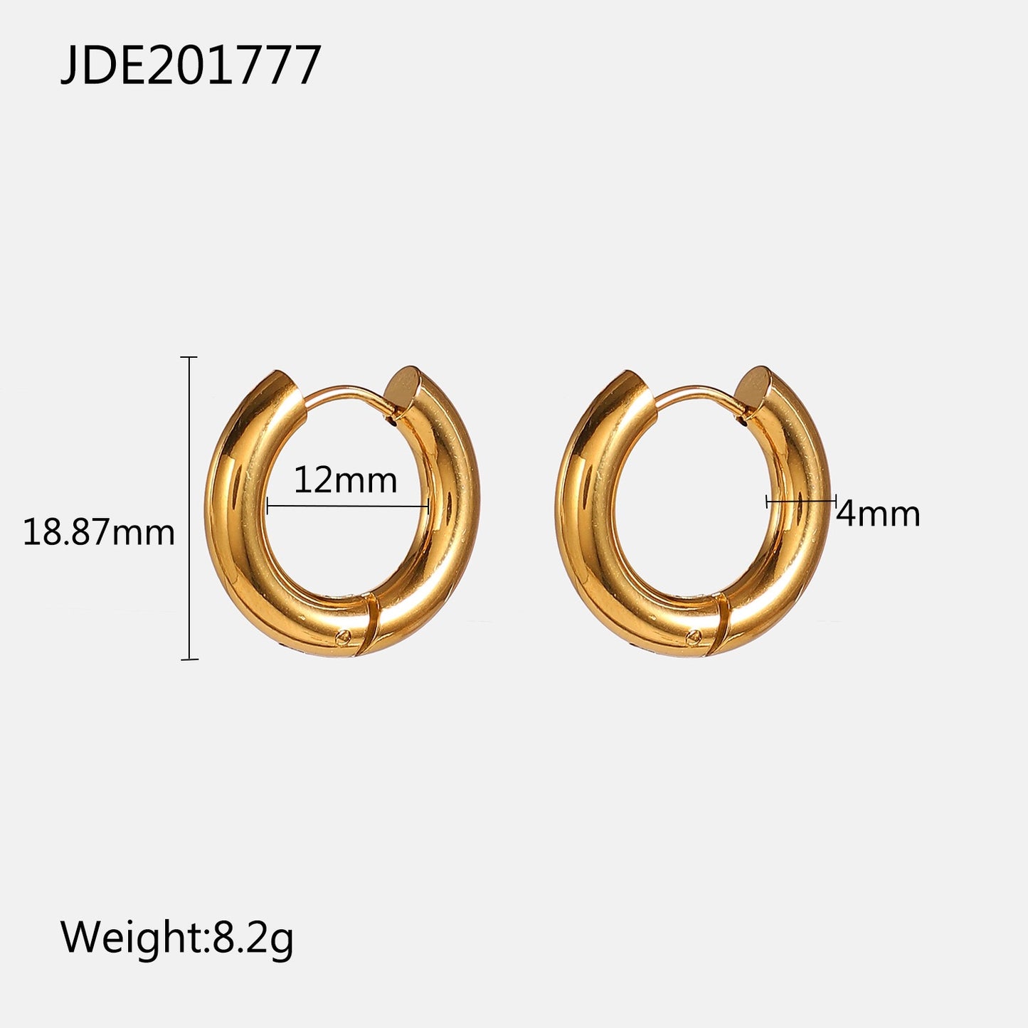 18K Gold Essential Small Hoop Huggie Earrings