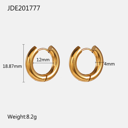 18K Gold Essential Small Hoop Huggie Earrings