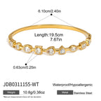 18K Gold Starlight Seduction Color Gem Bangle Bracelet
