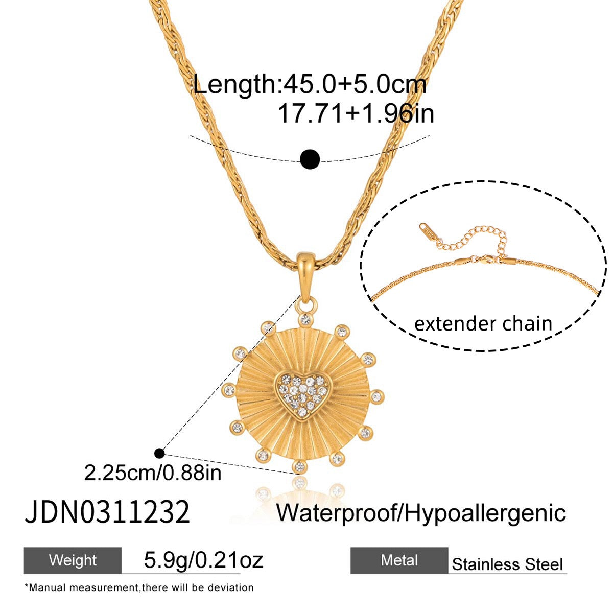 18K Gold Scarlet Love Red Heart Pendant Necklace