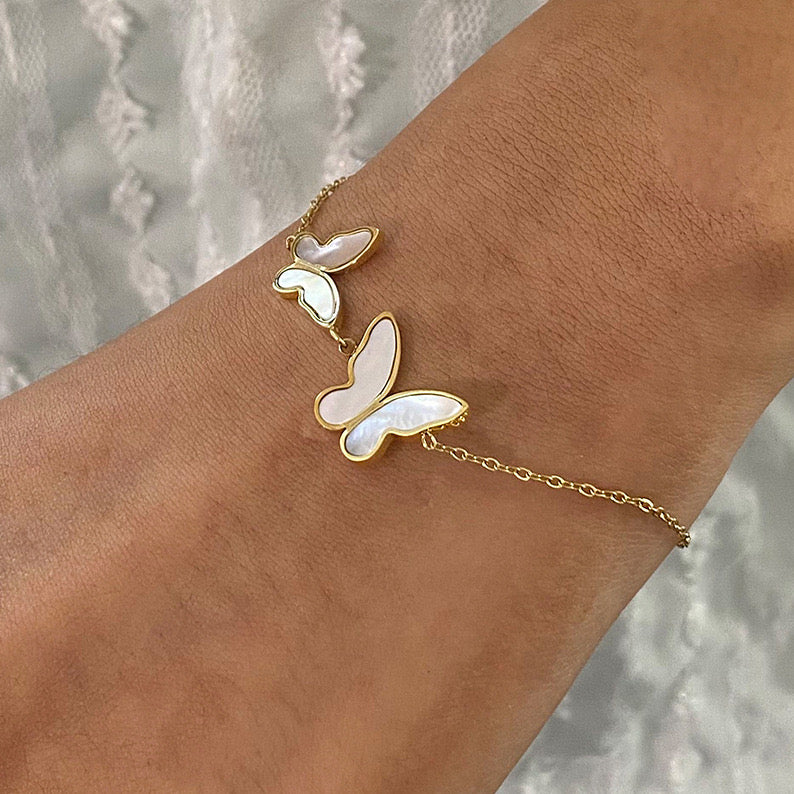 18K Gold Butterfly Bracelet