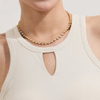 18K Gold Chic Tennis Chain Choker Necklace