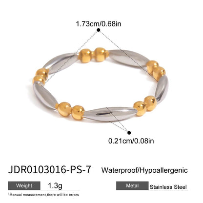 18K Gold Pink Princess Statement Stacking Rings