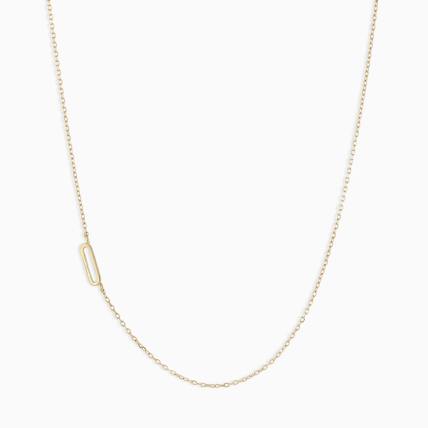 18K Gold Minimalist Initial Choker Necklace