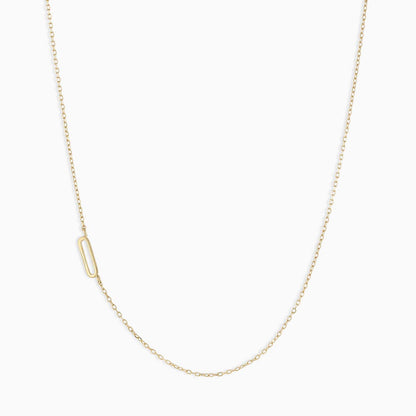 18K Gold Minimalist Initial Choker Necklace