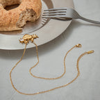 18K Gold Mom Heart Charm Necklace