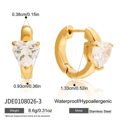 18K Gold Essential Bling Small Hoop Huggie Earrings