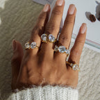 18K Gold Diamond Royale Statement CZ Cocktail Ring