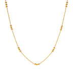 18K Gold Unique Beaded Chain Necklace