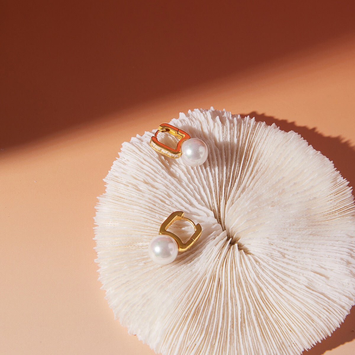 18K Gold Soft Brilliance Pearl Stud Earrings