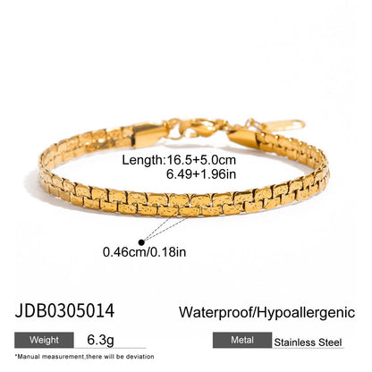 18K Gold Starlight Dainty Chain Tennis Bracelet Stack