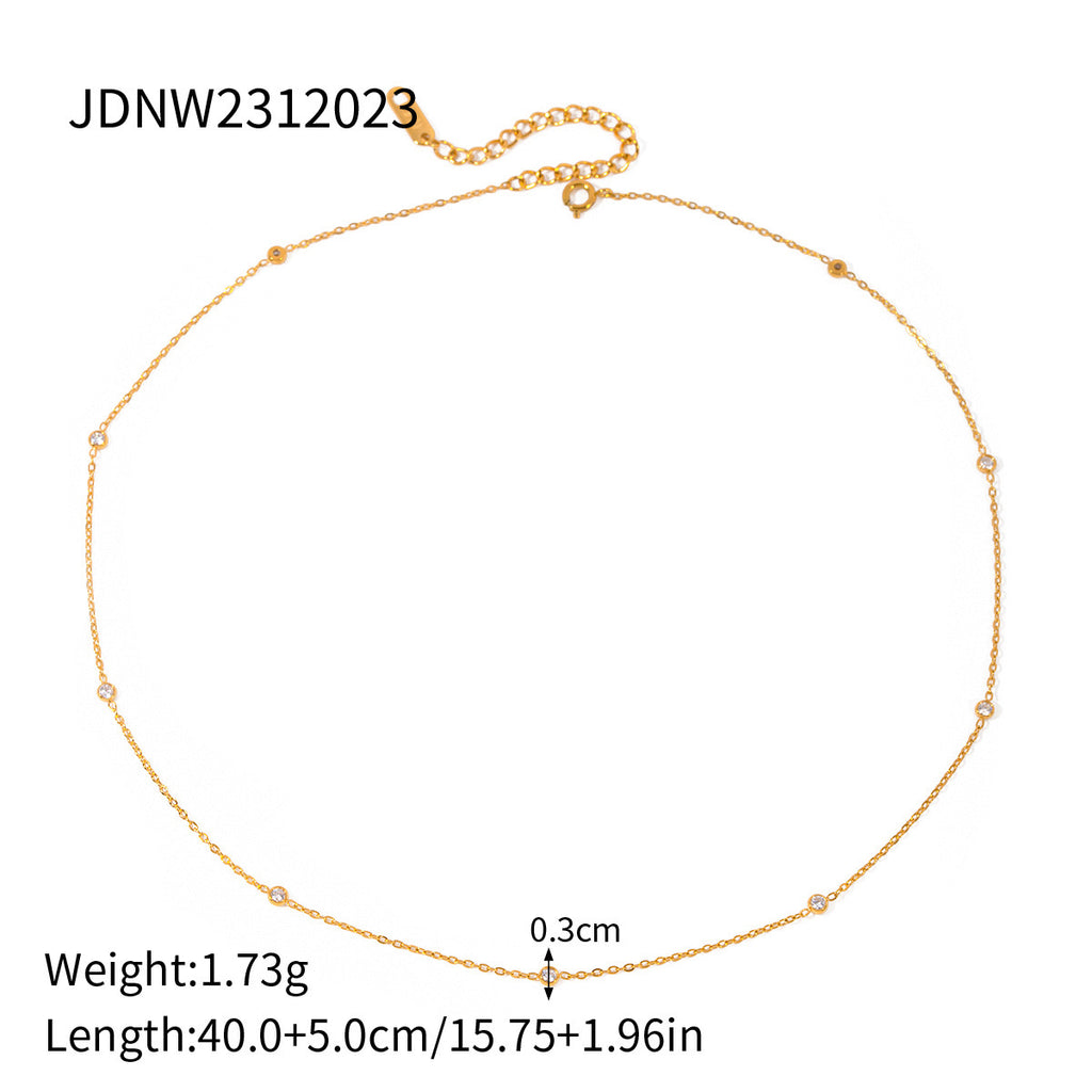 18K Gold Stars Align Chain Necklace