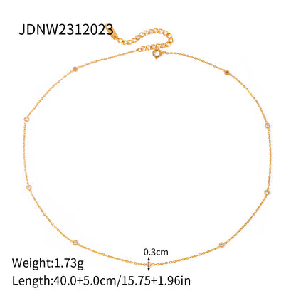 18K Gold Stars Align Chain Necklace