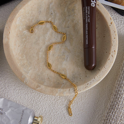 18K Gold Orbit Dainty Chain Bracelet