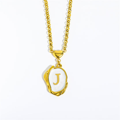 18K Gold Luxury Initial Pendant Necklace