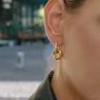 18K Gold Golden Muse Small Hoop Huggie Earrings