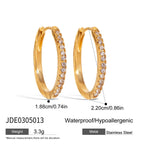 18K Gold Minimalist Bling Huggie Earrings Ear Cuffs Set