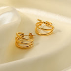 18K Gold Delicate Chic Huggie Earrings
