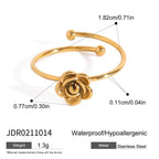 18K Gold Dainty Rose Ring