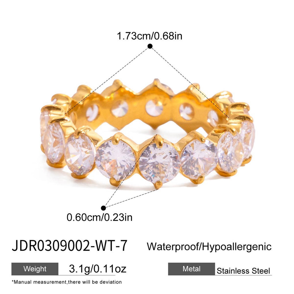 18K Gold Pink Affair Tennis Eternity Ring