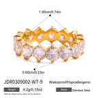 18K Gold Pink Affair Tennis Eternity Ring