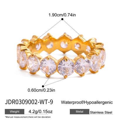 18K Gold Pink Affair Tennis Eternity Ring
