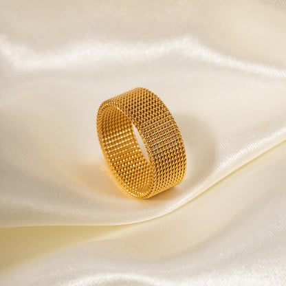 18K Gold Watch Band Ring