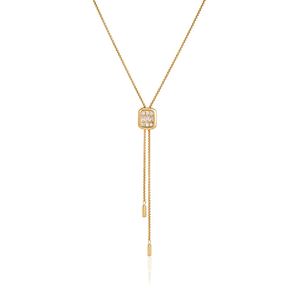 18K Gold Skin Deep Adjustable Lariat Chain Necklace