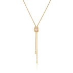 18K Gold Skin Deep Adjustable Lariat Chain Necklace
