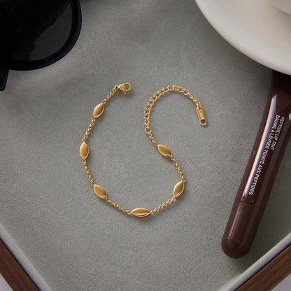 18K Gold Orbit Dainty Chain Bracelet