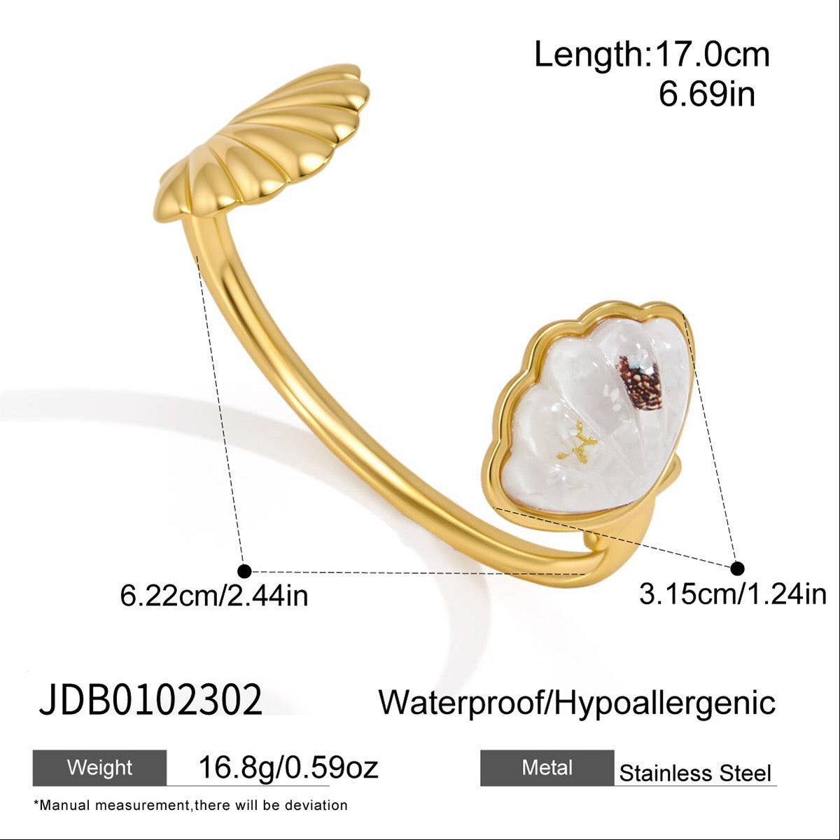 18K Gold Salt Air Seashell Pendant Necklace