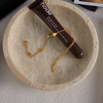 18K Gold Orbit Dainty Chain Bracelet