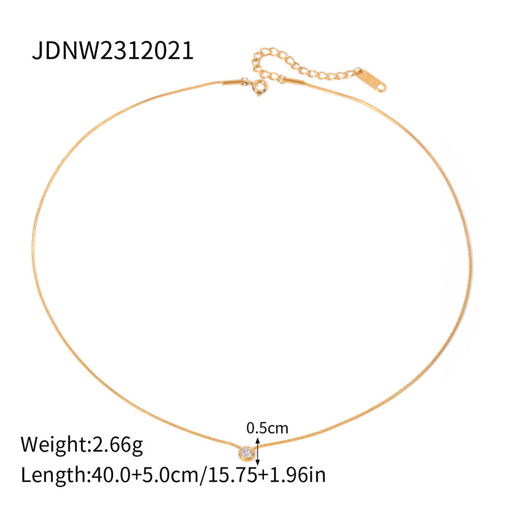 18K Gold Minimalist Lone Star Pendant Necklace