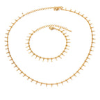 18K Gold Fringe Chain Bracelet