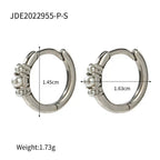 18K Gold Pearl Small Hoop Huggie Earrings
