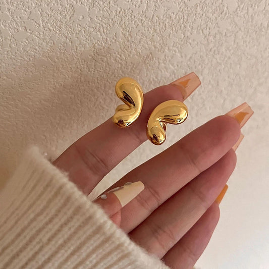 18K Gold Puffy Butterfly Wings Statement Cuff Ring