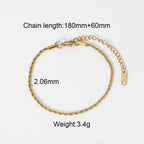 18K Gold Rope Bracelet